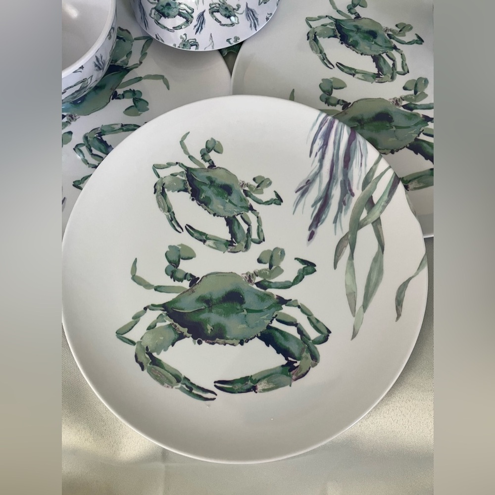 Melamine 3 plate & 3 bowls NWT